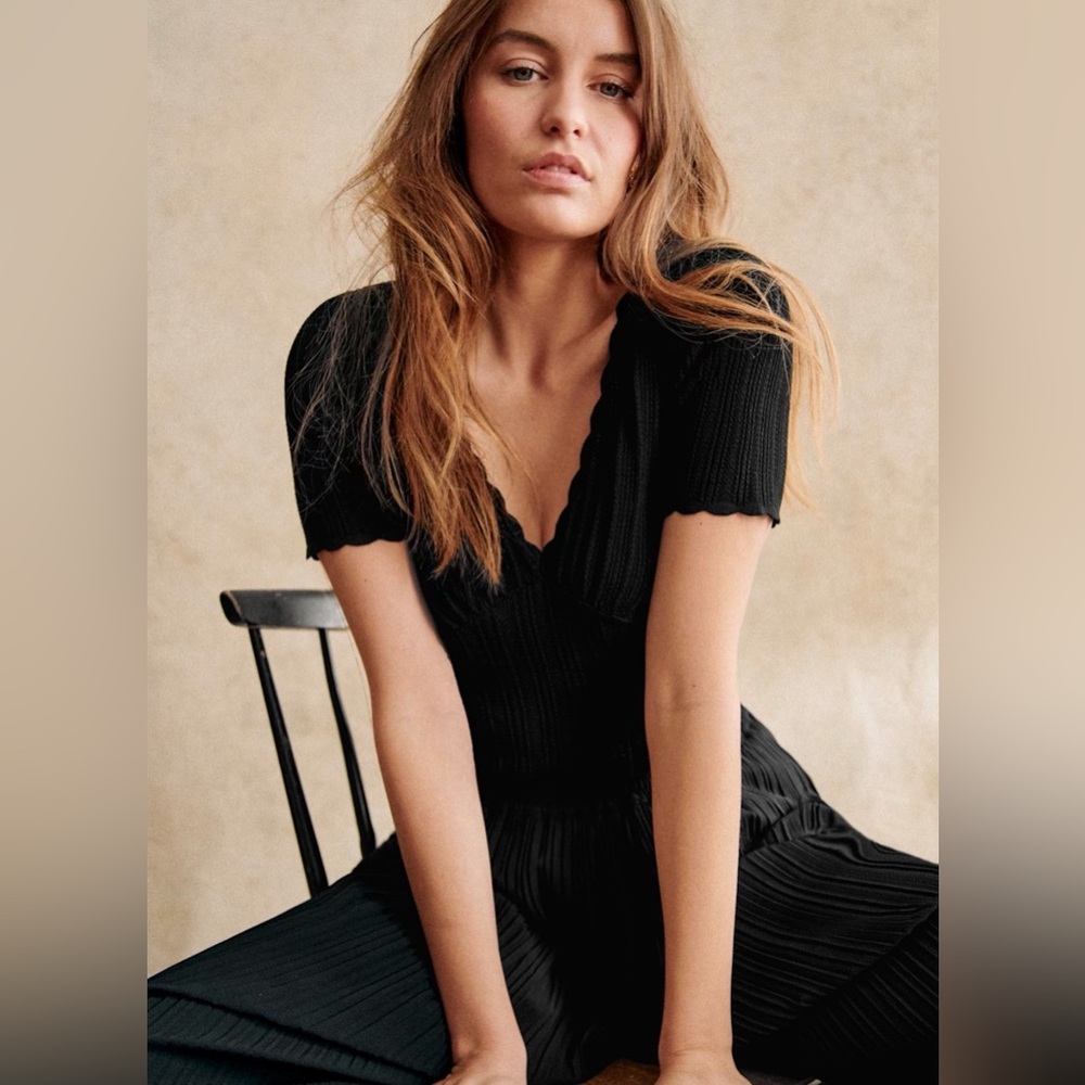 Sezane New CLOE JUMPER in Black XXL / 12